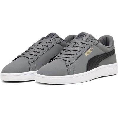 Puma Smash 3.0 Buck Leder Graue Sneakers Puma Smash 3.0 Buck Leder Graue Sneakers