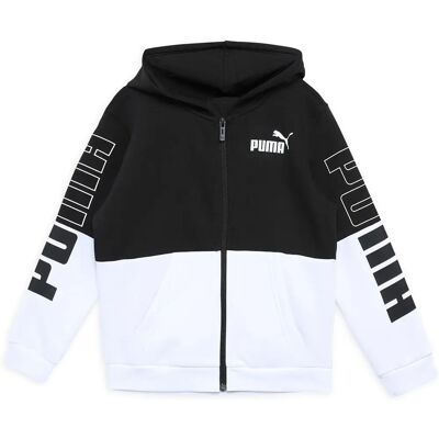 Puma Power Colorblock Full-zip Fl Hoodie - Barn Puma Power Colorblock Full-zip Fl Hoodie - Barn
