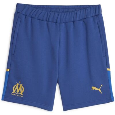 Shorts de football décontractés Puma Olympique de Marseille - Bleu - Taille M - Publicité Shorts de football décontractés Puma Olympique de Marseille - Bleu - Taille M - Publicité