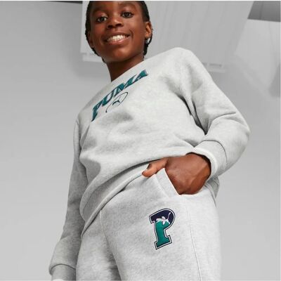 Puma Gossar Squad fleece mjukisbyxor - Grå - Storlek 13-14 år Puma Gossar Squad fleece mjukisbyxor - Grå - Storlek 13-14 år
