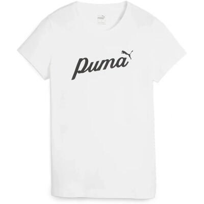 Puma Ess+ Script Weiß T-Shirt - T-Shirt Puma Ess+ Script Weiß T-Shirt - T-Shirt