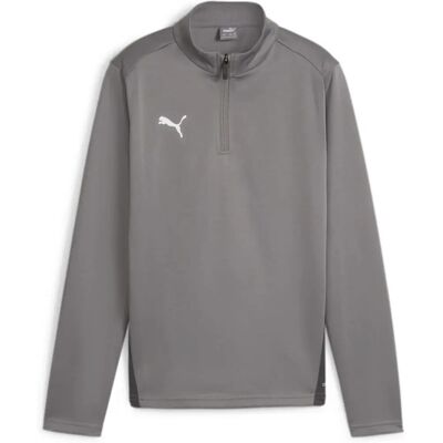 Puma Maillot de Sport Junior - teamGOAL 1/4 Zip Top - Gris - Publicité Puma Maillot de Sport Junior - teamGOAL 1/4 Zip Top - Gris - Publicité