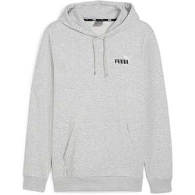 PUMA ESS+ Huppari Pieni Logo Vaaleanharmaa M PUMA ESS+ Huppari Pieni Logo Vaaleanharmaa M