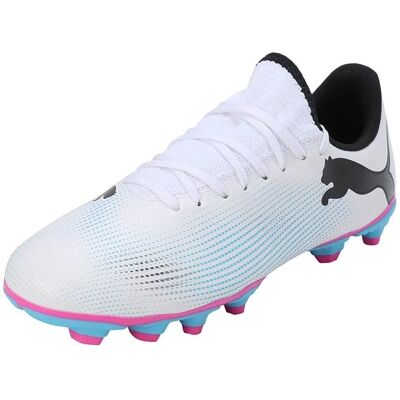 Scarpe da calcio Puma Future 7 Play Junior - Bianco/Nero/Rosa - Unisex Scarpe da calcio Puma Future 7 Play Junior - Bianco/Nero/Rosa - Unisex