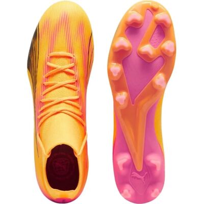 Bottes de Football Puma Ultra Pro - Légères, Taille Haute, Orange - Publicité Bottes de Football Puma Ultra Pro - Légères, Taille Haute, Orange - Publicité