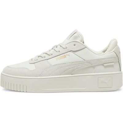 Puma Carina Street Sneakers - Leather & Synthetic - All Year - White Puma Carina Street Sneakers - Leather & Synthetic - All Year - White