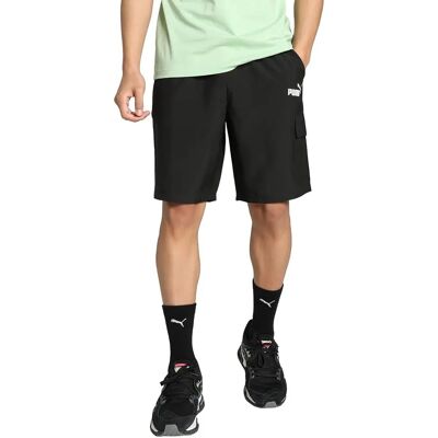 PUMA Pantaloni cargo neri - Uomo, vestibilità regolare sopra il ginocchio PUMA Pantaloni cargo neri - Uomo, vestibilità regolare sopra il ginocchio