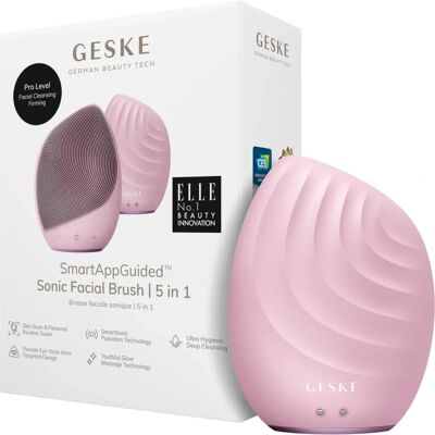 Spazzola Viso Sonic Geske 5 in 1 Rosa - Strumento di Pulizia Spazzola Viso Sonic Geske 5 in 1 Rosa - Strumento di Pulizia