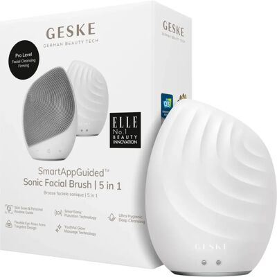 Spazzola faciale sonica Geske - Dispositivo di pulizia 5-in-1 con app Spazzola faciale sonica Geske - Dispositivo di pulizia 5-in-1 con app