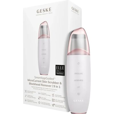 Geske Blanc 9-en-1 Nettoyeur Microcourant & Extracteur de Points Noirs Geske Blanc 9-en-1 Nettoyeur Microcourant & Extracteur de Points Noirs