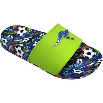 KangaROOS K Slide Print Badepantolette Jungen grün - Sporty - Badepantolette KangaROOS K Slide Print Badepantolette Jungen grün - Sporty - Badepantolette