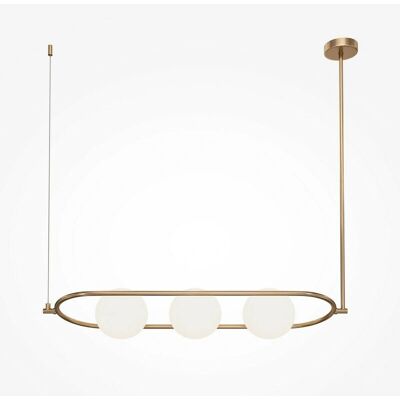 Maytoni Erich Messing 3-Licht Globus Pendelleuchte Maytoni Erich Messing 3-Licht Globus Pendelleuchte