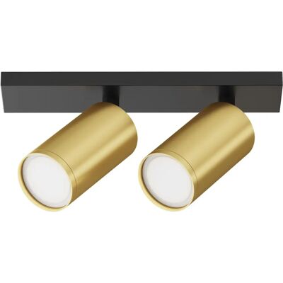 Maytoni Deckenleuchte Focus S - Schwarz / Matt Gold - 2x GU10 Maytoni Deckenleuchte Focus S - Schwarz / Matt Gold - 2x GU10