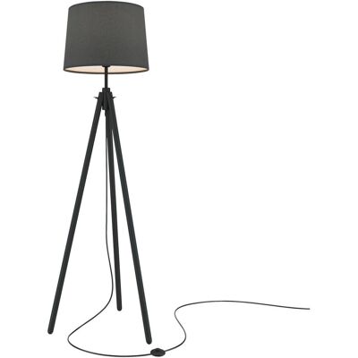 Maytoni Calvin Stehlampe - Modernes Schwarzmetall mit Stoffschirm Maytoni Calvin Stehlampe - Modernes Schwarzmetall mit Stoffschirm
