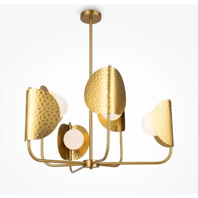 Maytoni TROPIC Pendant Light - 75cm, Brass & Glass, G9 Maytoni TROPIC Pendant Light - 75cm, Brass & Glass, G9