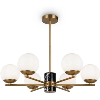 Maytoni Nowoczesny Żyrandol z Marmuru 6 E27 60W - Zawieszany Maytoni Nowoczesny Żyrandol z Marmuru 6 E27 60W - Zawieszany