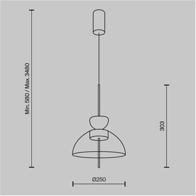 Maytoni - MOD185PL-L11B3K2 - Metal & Glass - Pendant Lamp Maytoni - MOD185PL-L11B3K2 - Metal & Glass - Pendant Lamp