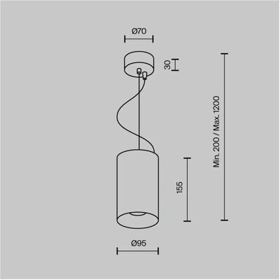 Maytoni - P089PL-25W3K-B - Black - Metal - Pendant light Maytoni - P089PL-25W3K-B - Black - Metal - Pendant light
