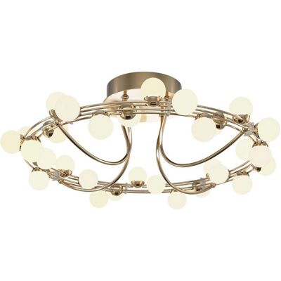 Plafonnier Maytoni Tessara - Blanc, Or, LED - Publicité Plafonnier Maytoni Tessara - Blanc, Or, LED - Publicité