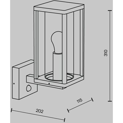 Maytoni - O452WL-01GFSR - Graphite - Outdoor Wall Light Maytoni - O452WL-01GFSR - Graphite - Outdoor Wall Light