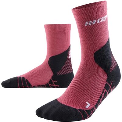 Cep Light Merino Socken Pink - Wandersocken Mid Cut Cep Light Merino Socken Pink - Wandersocken Mid Cut