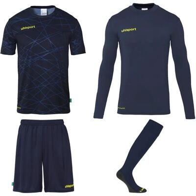 Ensemble de gardien Uhlsport Prediction - Bleu 164cm - Publicité Ensemble de gardien Uhlsport Prediction - Bleu 164cm - Publicité