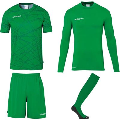 Ensemble de gardien Uhlsport Modèle Prediction - Vert - 152cm - Publicité Ensemble de gardien Uhlsport Modèle Prediction - Vert - 152cm - Publicité