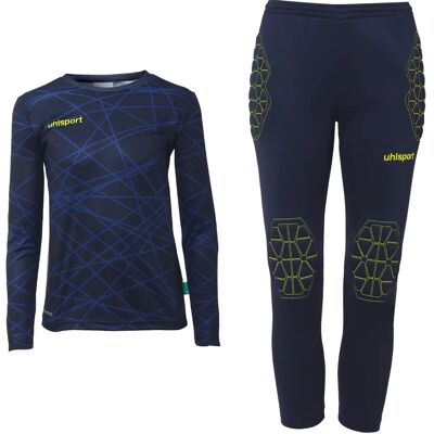 UHLSPORT Junior Goalkeeper Set - Marine/Fluo Yellow - 152 UHLSPORT Junior Goalkeeper Set - Marine/Fluo Yellow - 152