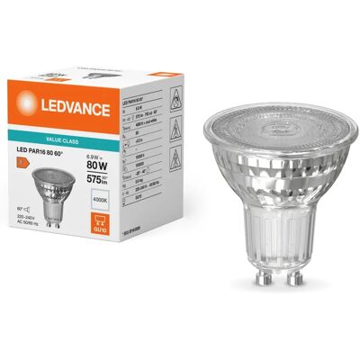 GREENICE - Ledvance/Osram LED GU10 Spot 6,9 W 575 Lumen 4000K 60° IP20 GREENICE - Ledvance/Osram LED GU10 Spot 6,9 W 575 Lumen 4000K 60° IP20
