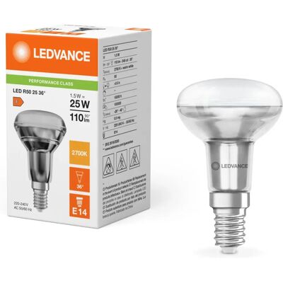 LEDVANCE Performance R50 E14 Blanc Chaud 1,5W - Ampoule LED LEDVANCE Performance R50 E14 Blanc Chaud 1,5W - Ampoule LED