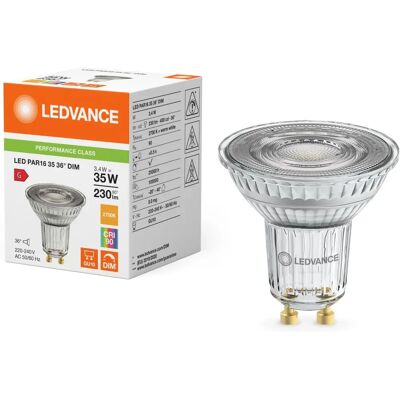 LEDVANCE Lämmin Valkoinen Säädettävä GU10 LED-Reflektorivalaisin - LED Reflektor LEDVANCE Lämmin Valkoinen Säädettävä GU10 LED-Reflektorivalaisin - LED Reflektor