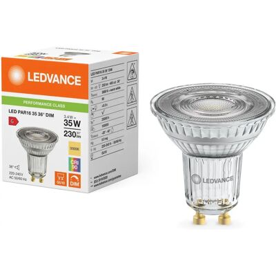 Ledvance Osram GU10 LED Spot 3.4W 230lm 3000K Dimmbar - LED-Spotlampe Ledvance Osram GU10 LED Spot 3.4W 230lm 3000K Dimmbar - LED-Spotlampe