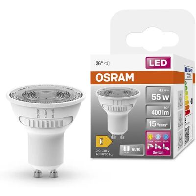 Osram LED Spot PAR16 55 - Température de couleur réglable - 15 000h - Lampe LED - Publicité Osram LED Spot PAR16 55 - Température de couleur réglable - 15 000h - Lampe LED - Publicité