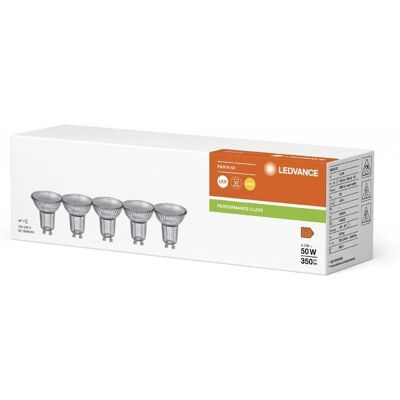 Pack 5 Ampoules LED LEDVANCE GU10 4,3W 350lm - Projecteur Pack 5 Ampoules LED LEDVANCE GU10 4,3W 350lm - Projecteur