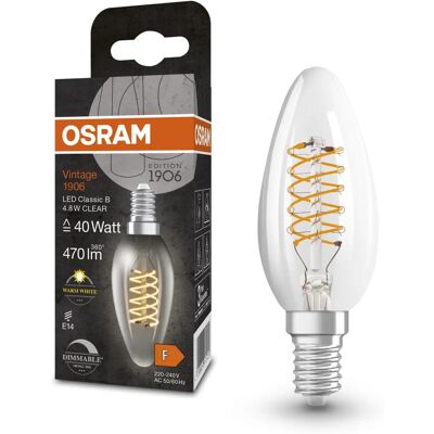 Ledvance Vintage E14 Dimmable 4,8W Żarówka - Świeca LED Ledvance Vintage E14 Dimmable 4,8W Żarówka - Świeca LED