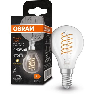 OSRAM Vintage 1906 LED CLASSIC A,B,P Slank Filament Dimbaar - Ledlampen, E14 fitting OSRAM Vintage 1906 LED CLASSIC A,B,P Slank Filament Dimbaar - Ledlampen, E14 fitting
