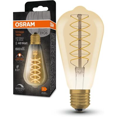 Ampoule LED vintage Osram Edison ST64 - Dimmable, 48W, Blanc chaud - Publicité Ampoule LED vintage Osram Edison ST64 - Dimmable, 48W, Blanc chaud - Publicité