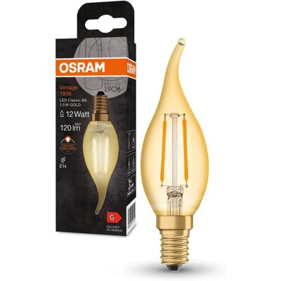 LEDVANCE Vintage 1906 LED Bougie Or 1,5W 120lm - Blanc Très Chaud - Ampoule LED - Publicité LEDVANCE Vintage 1906 LED Bougie Or 1,5W 120lm - Blanc Très Chaud - Ampoule LED - Publicité