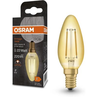 OSRAM Vintage 1906 LED Classique B 2,5W E14 - Lumière chaude - Publicité OSRAM Vintage 1906 LED Classique B 2,5W E14 - Lumière chaude - Publicité