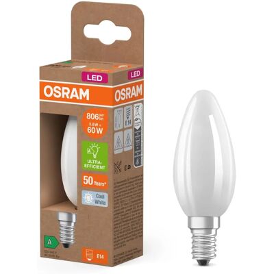 Osram LED Kaarslamp - 806 lm, Koelwit, Klasse A Osram LED Kaarslamp - 806 lm, Koelwit, Klasse A