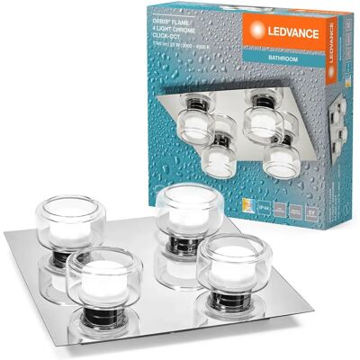 LEDVANCE Orbis Flame 4x5,5W Click CCT IP44 Chrome - Wall and Ceiling Light LEDVANCE Orbis Flame 4x5,5W Click CCT IP44 Chrome - Wall and Ceiling Light