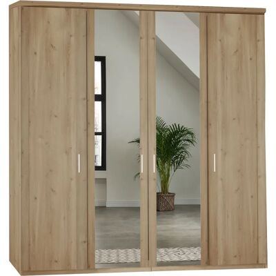 Wiemann Bern Kleiderschrank - bianco, eiche dekor, 4 Türen Wiemann Bern Kleiderschrank - bianco, eiche dekor, 4 Türen