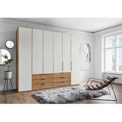 WIEMANN Monaco Kleiderschrank - 6 Türen, 246,3x216x58cm, Weiß-Braun WIEMANN Monaco Kleiderschrank - 6 Türen, 246,3x216x58cm, Weiß-Braun