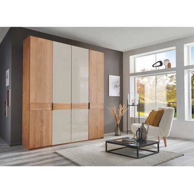 WIEMANN Cardiff Kleiderschrank - Buche, Glas Champagner - 4 Einlegeböden, 2 Glastüren - Schrank WIEMANN Cardiff Kleiderschrank - Buche, Glas Champagner - 4 Einlegeböden, 2 Glastüren - Schrank