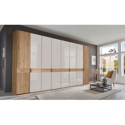 WIEMANN Cardiff Kleiderschrank - 8 Regale, Glastüren, Holzstangen - Schränke WIEMANN Cardiff Kleiderschrank - 8 Regale, Glastüren, Holzstangen - Schränke
