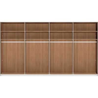 WIEMANN Cardiff Beiger Kleiderschrank - 8 Einlegeböden, Glastüren, Türdämpfer - Schrank WIEMANN Cardiff Beiger Kleiderschrank - 8 Einlegeböden, Glastüren, Türdämpfer - Schrank