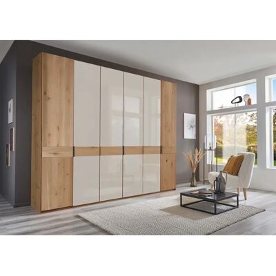 WIEMANN Cardiff Beige Kleiderschrank - 6 Türen, Glas, Holz WIEMANN Cardiff Beige Kleiderschrank - 6 Türen, Glas, Holz