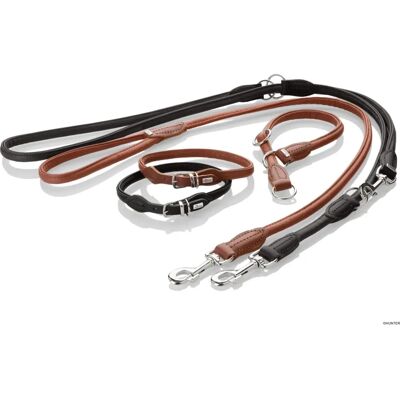 Hunter premium ekologiskt läder hundhalsband - Justerbar 33-37 cm - Cognac Hunter premium ekologiskt läder hundhalsband - Justerbar 33-37 cm - Cognac