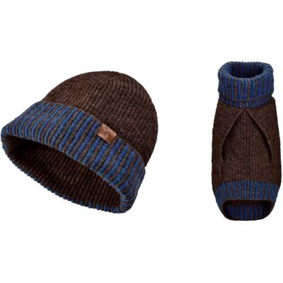 Hunter - Odense - Marrone - Blu - Set maglione per cani Hunter - Odense - Marrone - Blu - Set maglione per cani