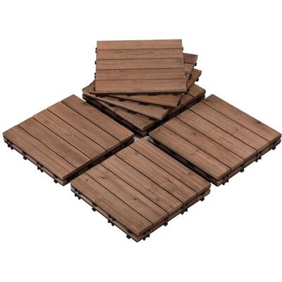 Yaheetech - 11-55 x Baldosas de Madera Marrón 30x30cm - Exterior, Balcón, Jardín Yaheetech - 11-55 x Baldosas de Madera Marrón 30x30cm - Exterior, Balcón, Jardín
